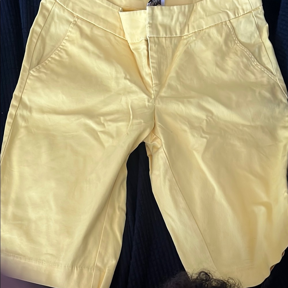 Beige by eci Yellow Bermuda Shorts Casual Style